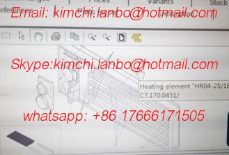 Китай C7.170.0451/01 SM102 CD102 SM74 machine Heating Element HR04-25/18-400V 2KW поставщик