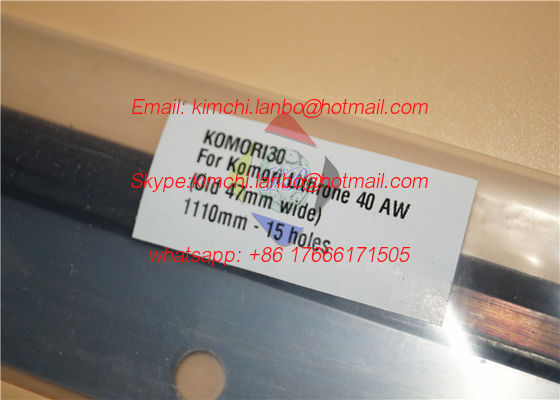 komori wash up blade komori machine wash up blade 1110mm 15holes поставщик