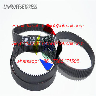 Gates 210HTD3M-9MM Roller drive belts V tip type offset printing machine belt поставщик